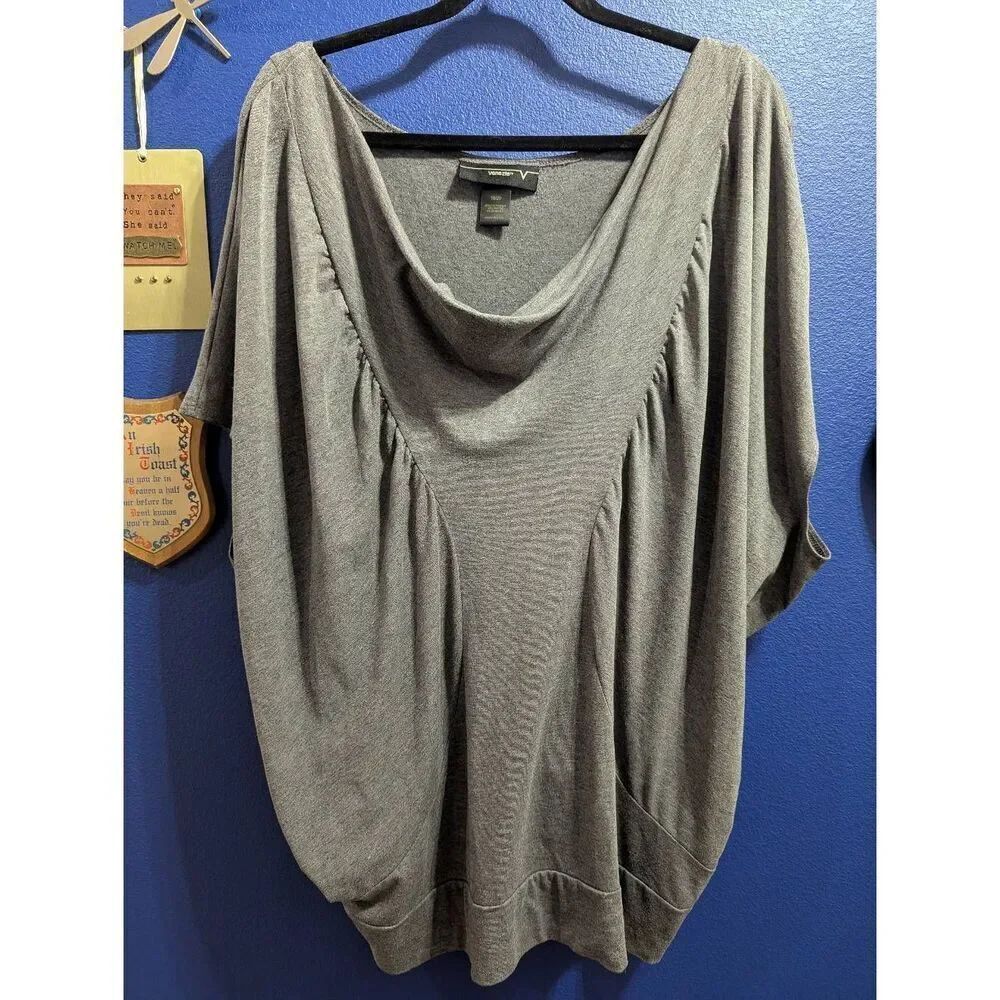 Venezia Cowl Neck Drape Front Tunic Top